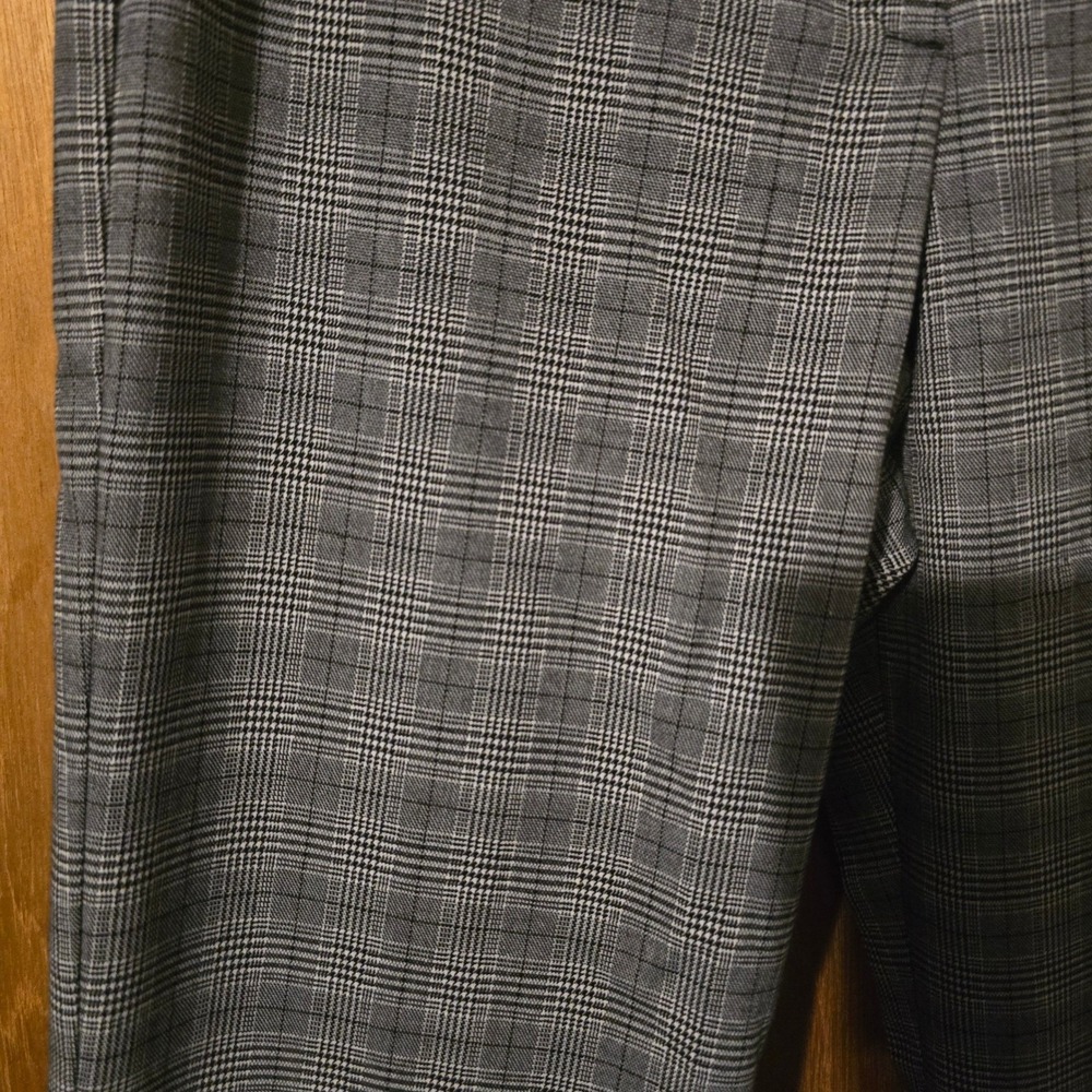 Worthington Petite Stretch Glen Plaid Dress Pants Grey Black Size 10P Straight - Picture 4 of 6